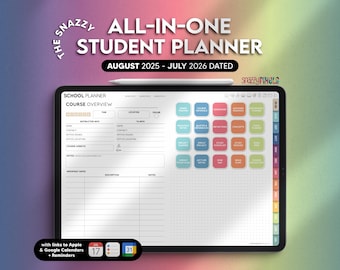2025-2026 Digital Student Planner, 104 Templates, Goodnotes Notability (Digital Download)