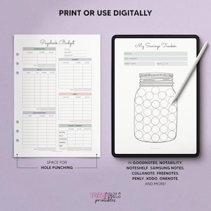 Budget Planner Printable PDF (Neutrals), Financial Planner Printable, Budgeting Binder, Finance Tracker Bundle, Paycheck Budget Template image 8