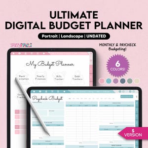 Digital Budget Planner, Paycheck Bi Weekly Budget, Bill Tracker, Debt Payoff Tracker (Digital Download)