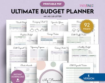 GBP Ultimate Budget Planner Printable, Neutrals (PDF)