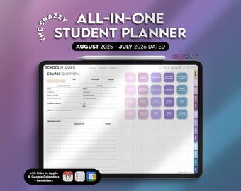 2025-2026 Digital Student Planner, Academic Organizer (Goodnotes, Notability)