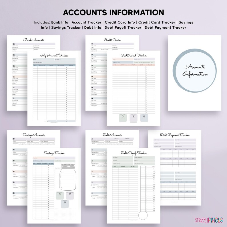 Budget Planner Printable PDF (Neutrals), Financial Planner Printable, Budgeting Binder, Finance Tracker Bundle, Paycheck Budget Template image 3