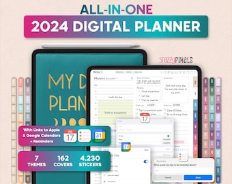 2024 Digital Daily Planner, iPad Goodnotes planner, Notability planner, Noteshelf planner, Samsung, dated digital planner, digital journal