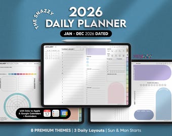 2026 Digital Daily Planner | All-in-One Digital Daily Journal Notebook, for Goodnotes, Notability, iPad, Android, Samsung Notes, Noteshelf
