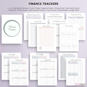 Budget Planner Printable PDF (Neutrals), Financial Planner Printable, Budgeting Binder, Finance Tracker Bundle, Paycheck Budget Template image 4