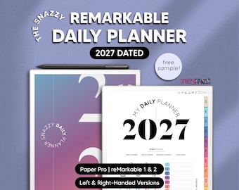 2027 reMarkable Digital Daily Planner, Digital Planner for reMarkable Paper Pro, reMarkable 2 Planner, reMarkable templates