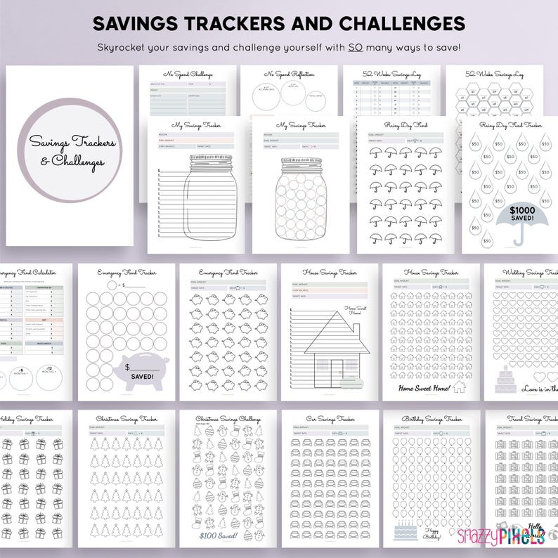 Budget Planner Printable PDF (Neutrals), Financial Planner Printable, Budgeting Binder, Finance Tracker Bundle, Paycheck Budget Template image 6