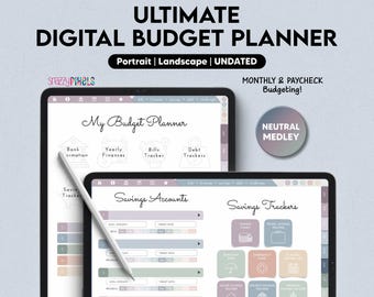 Digital Budget Planner (Neutrals), Finance Planner, Paycheck Budget Planner, Finance Tracker, Digital Budget, GoodNotes Notability Android