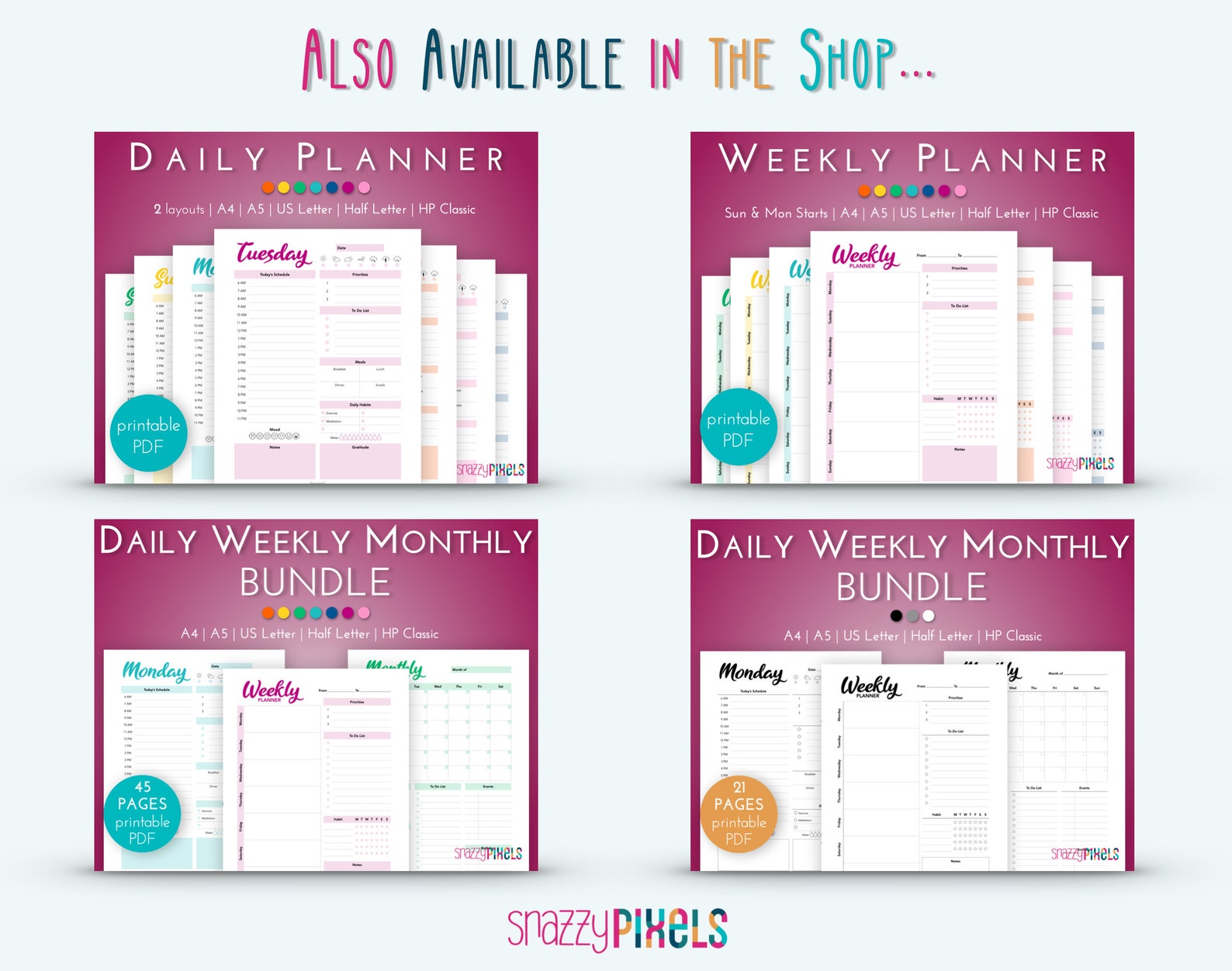 Month at a Glance Planner Printable PDF color Month Goals - Etsy