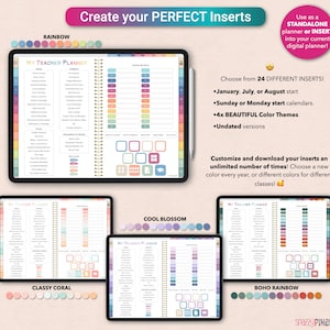 Digital Teacher Planner Inserts, Teaching Planner, Academic Planner ...