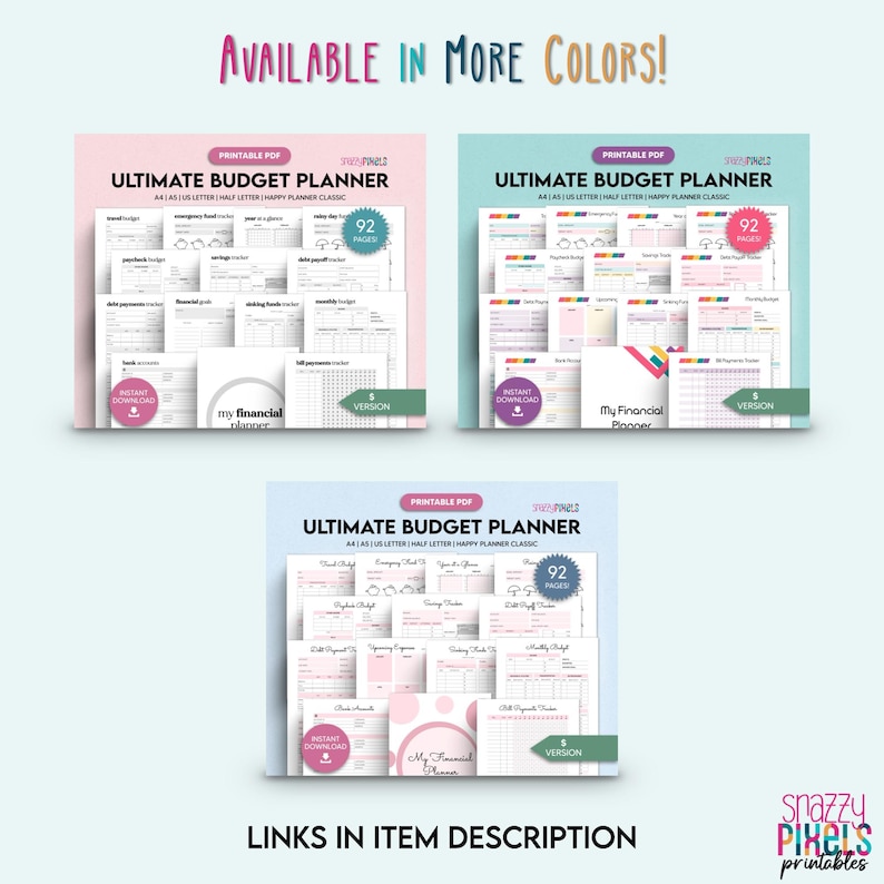 Budget Planner Printable PDF (Neutrals), Financial Planner Printable, Budgeting Binder, Finance Tracker Bundle, Paycheck Budget Template image 10