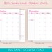 Monthly Calendar Planner Printable PDF color Undated - Etsy