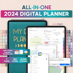 2024 Digital Daily Planner, iPad Goodnotes planner, Notability planner, Noteshelf planner, Samsung, dated digital planner, digital journal