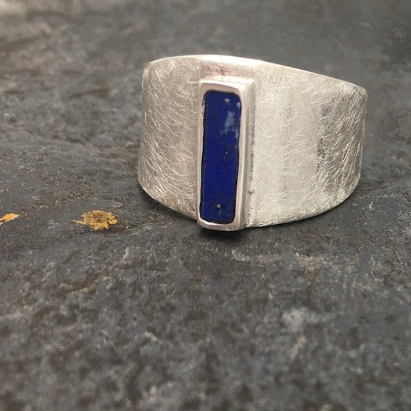 Anillo de plata de lapislázuli, Lapis lazuli Ring, Gemmstone Ring