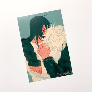 Mini carte postale SatoSugu - One Good Honest Kiss - JJK Anime & Manga Art Mini Print