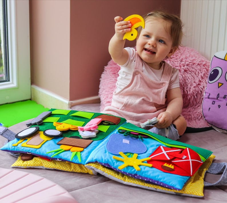 WanderGo Quiet Book Stoffbuch - Busy Board Mit Hasenmotiv Für Kinder 1-6 Jahre