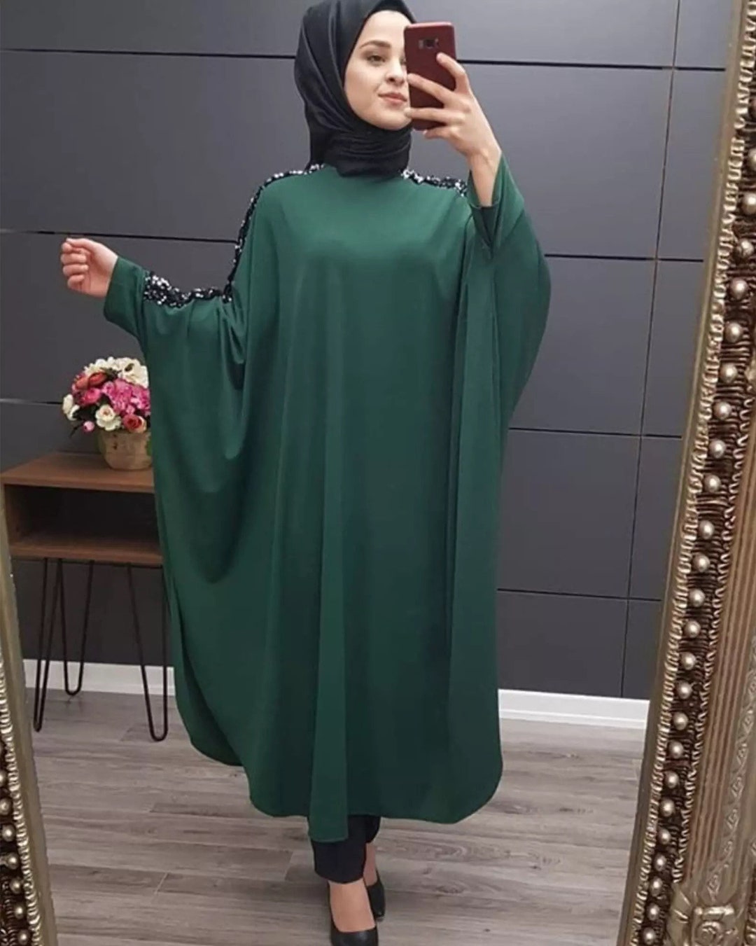Hibba oversized islamitische kleding moslim jurk vrouwen Dubai - Etsy  Nederland