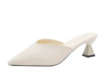 Saffi womens open hakken schoenen Elegant Kantoor schoenen - Etsy België