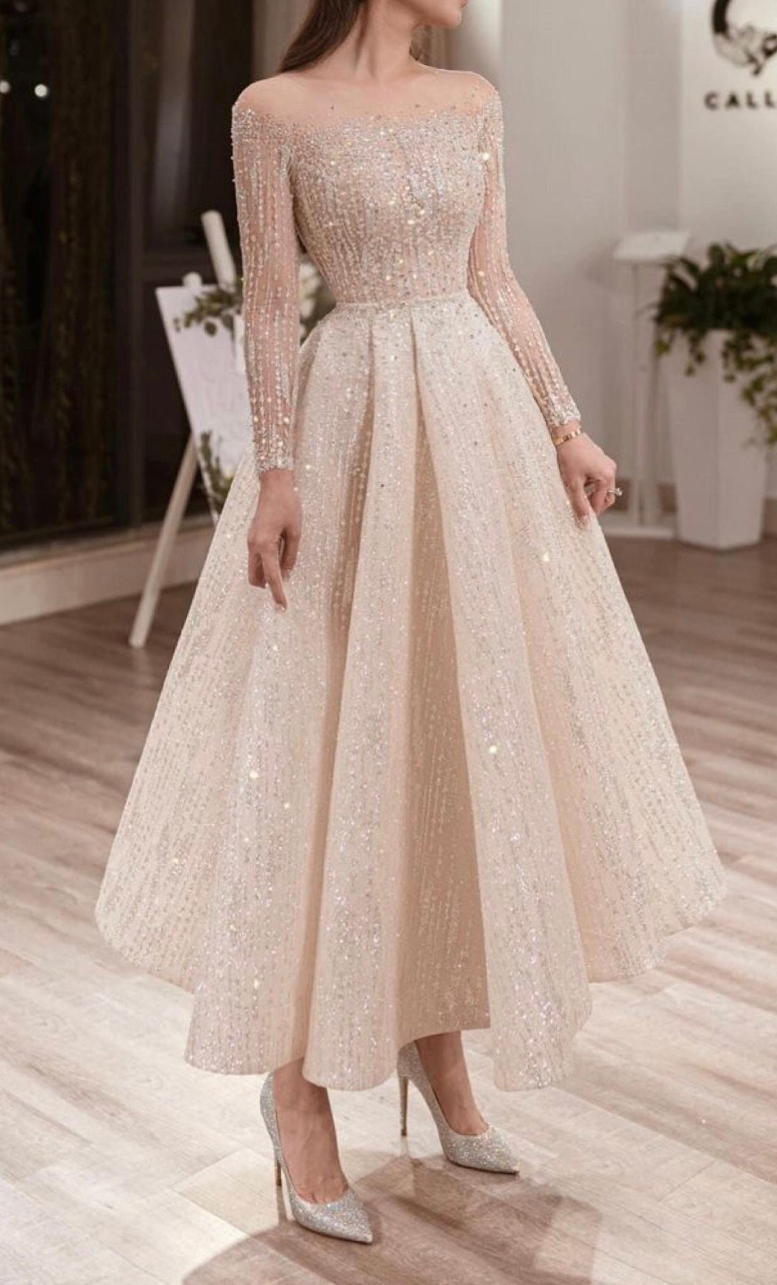 AYESHA Dubai Wedding Dress Gown Full Length Prom Party Dress