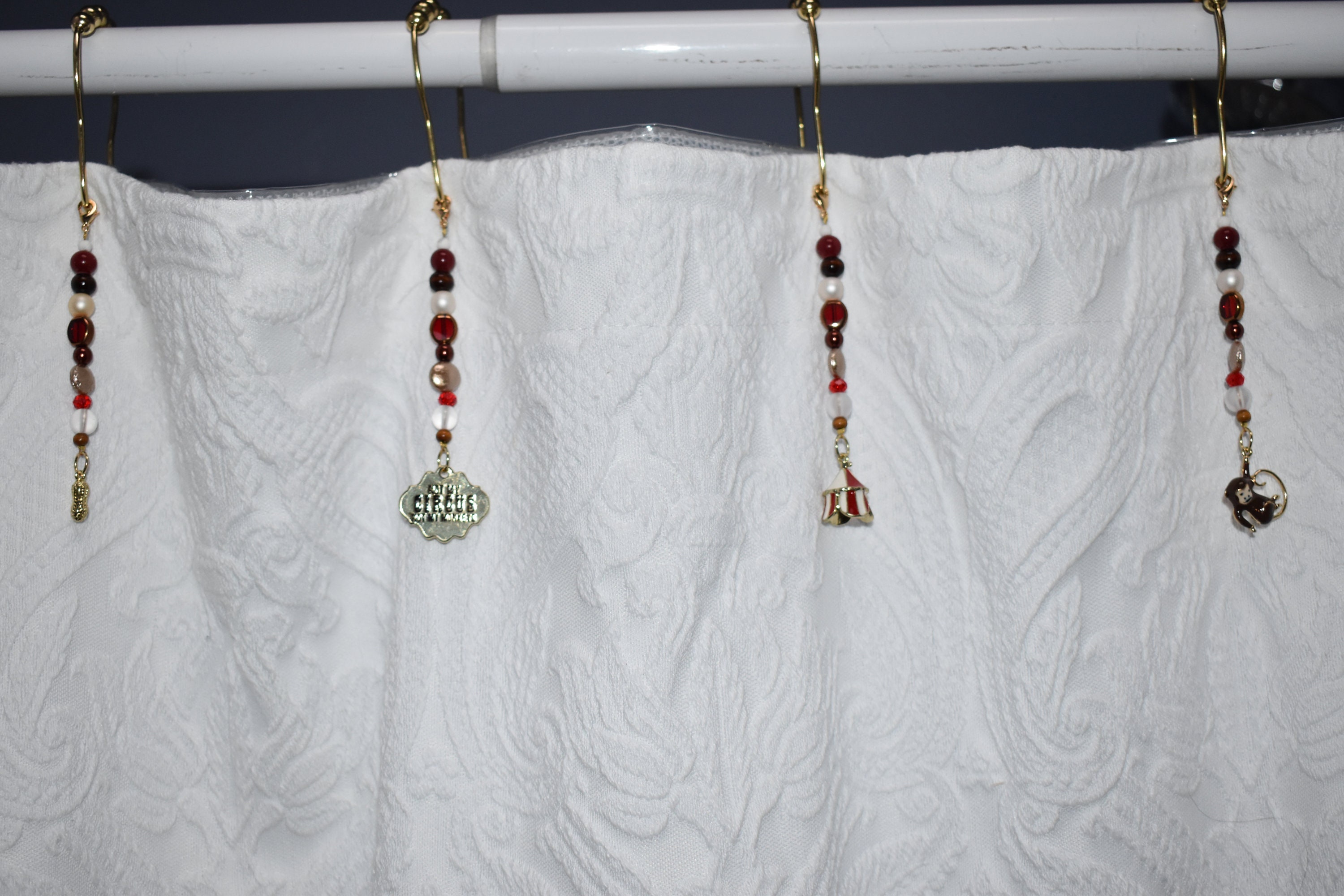 Beaded Shower Curtain Rings Etsy