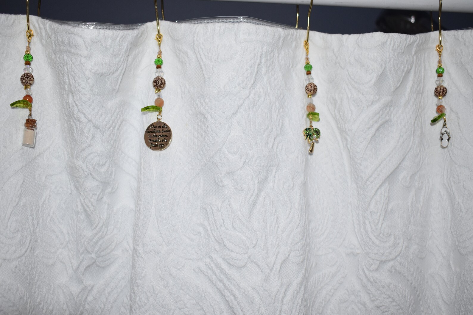 Beaded Shower Curtain Rings Etsy