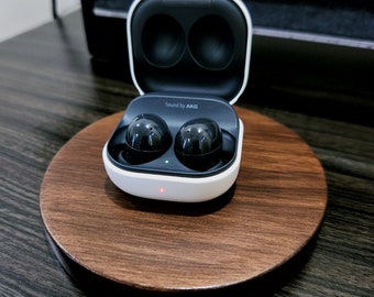 Tapis de recharge sans fil en bois DeskVue, certifié QI 15 W, chargeur sans fil portable, remplacement de 9 mois, organisation du bureau, station de charge