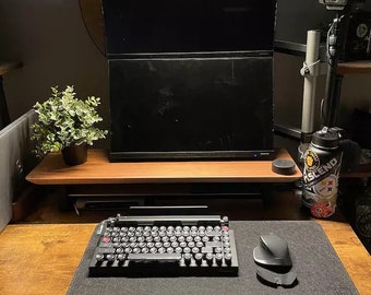 DeskVue Desk Shelf(30" and 20"), Small Riser, Single Monitor Stand, Laptop Stand, Wooden Monitor Stand, Desk Organizer, Wooden Riser