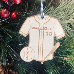Baseball jersey ornament