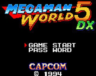 Mega Man World 5 DX Color Hack Game Boy Color Cartridge GBC