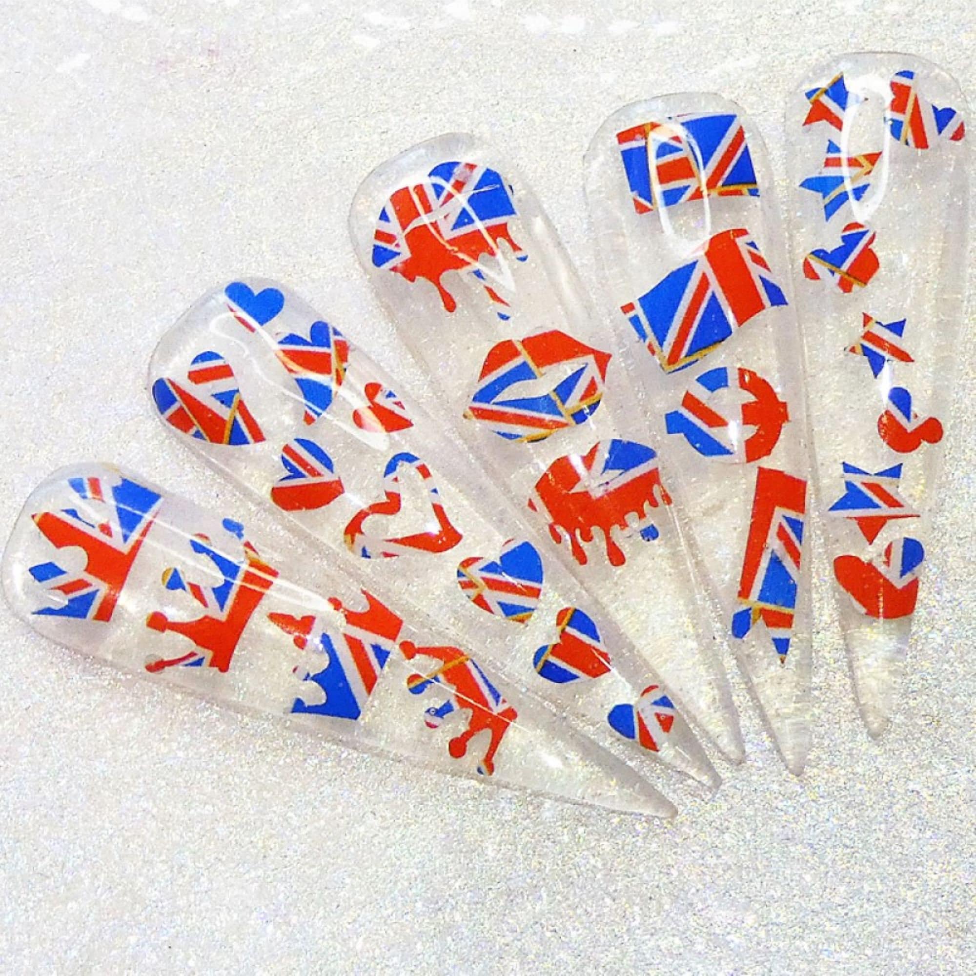 Union Jack Flag Nail Art Stickers Union Jack Nail Stickers 