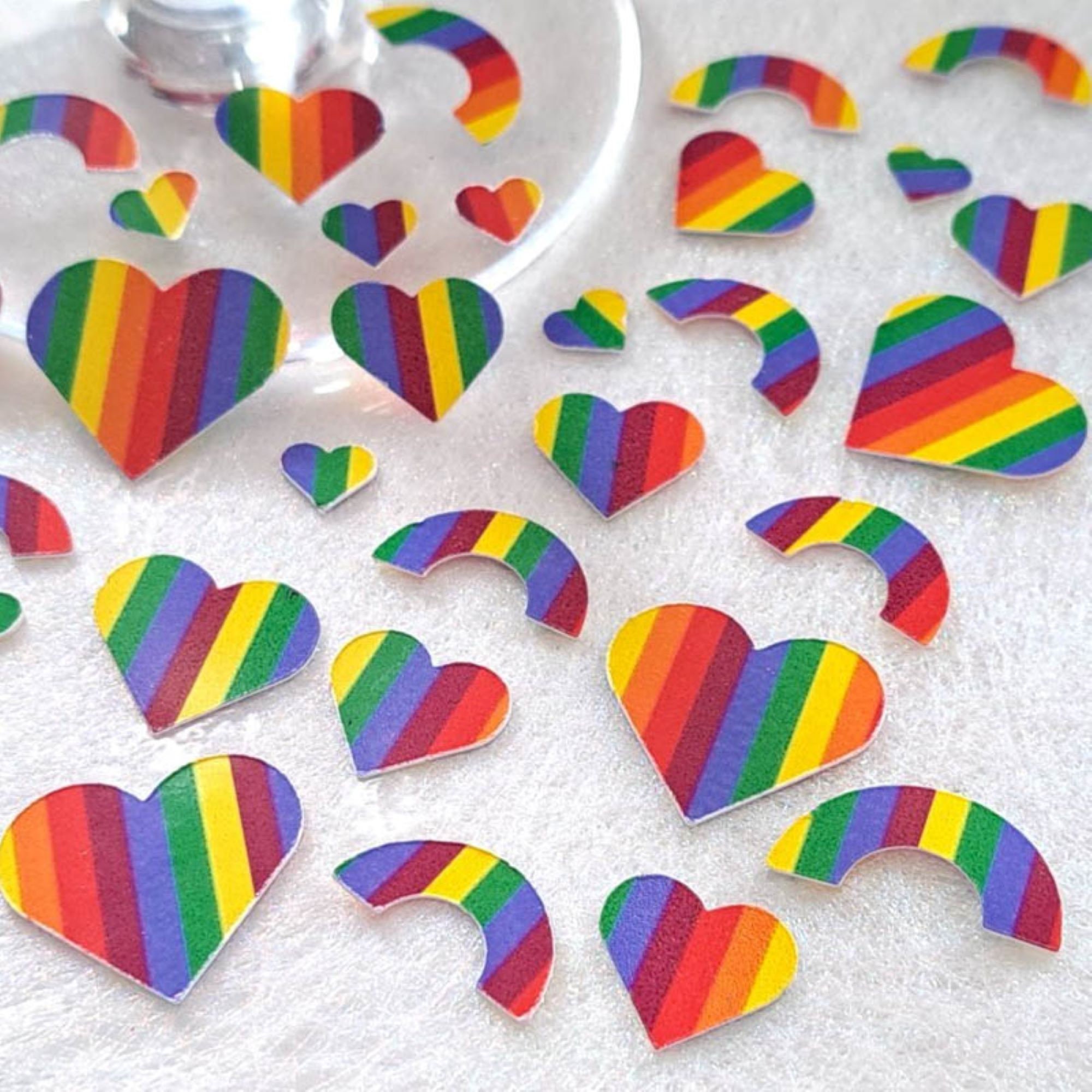 Biodegradable Wedding Confetti Rainbow Eco Friendly Tissue Paper Hearts  Kids Party Table Decoration for Balloons 5 TO 100 HANDFULS 