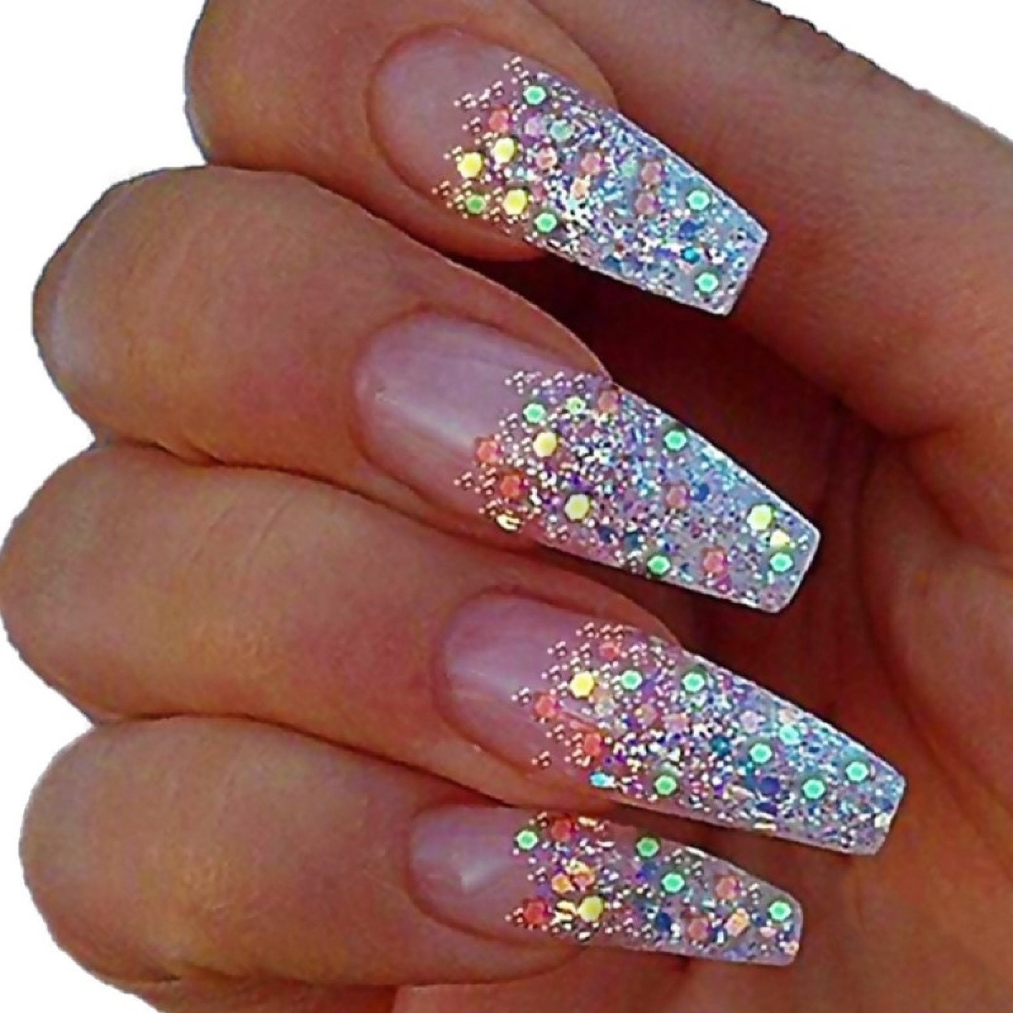Buy Glitterarty Nails nail / Body / Resin / Craft Glitter Iridescent Mega  Mix Nail Glitter for Nail Art 5g Bag Online in India 
