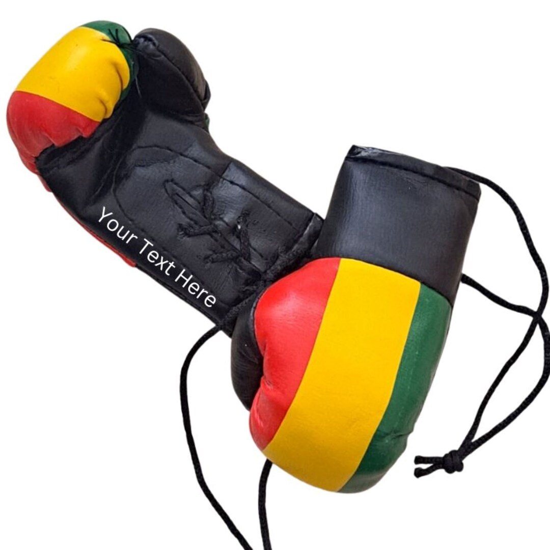Personalised Jamaican Mini Boxing Gloves for Cars & Gifts Etsy