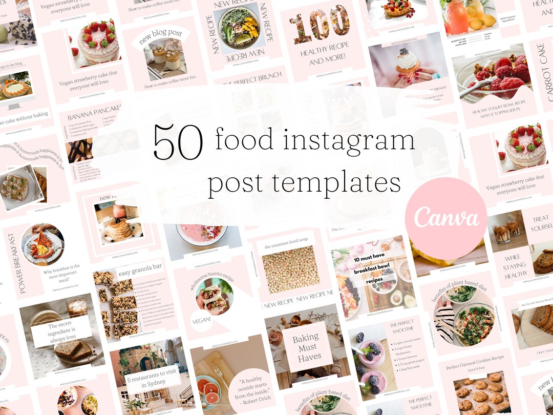 Food Instagram Post Template | Foodie Blogger Templates | Healthy ...