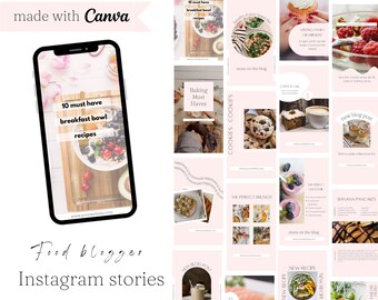 Instagram Stories Canva Templates for Food Bloggers, Foodies, and Marketers: Elevate Your Social Media Game!