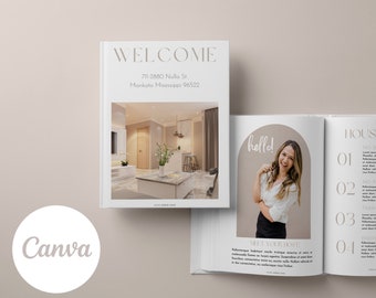 Airbnb welcome book template | Editable Canva rental guide | House manual for vacation rental | Instant download | Host guide template