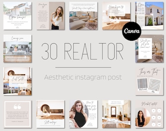 Real Estate Instagram Posts | Realtor Template | Branding Kit | Real Estate Agent Social Media Post Templates | Instagram Canva Template