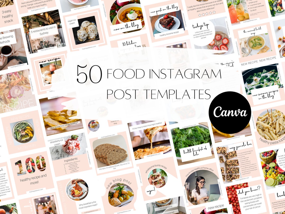 Food Instagram Blogger Post Template | Food Blogger Templates | Healthy ...