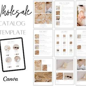 Regelblad voor groothandel Canva-sjabloon | Direct downloaden | Product- en prijscatalogus voor kleine bedrijven | Prijsboek | Lijnschema-sjabloon