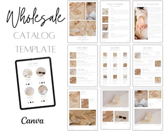 Line sheet for Wholesale Canva template | Instant download | Small business product and price catalogue | Pricing book | Linesheet template