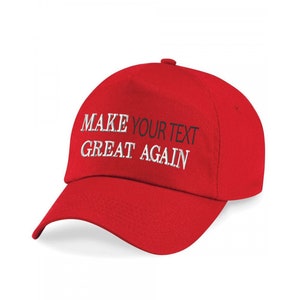 Make Your Text Great Again TRUMP Personalized embroidery Baseball Cap Custom embroidered Hat like Make America Great Again image 1