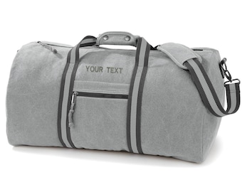 Personalized Canvas Weekend Bag – Custom Travel Bag for Men and Women – Stylish Gift for Him and Her, Perfect for Father’s Day and Birthdays
