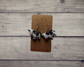 Cute handmade cow earrings, 4 styles to choose from!