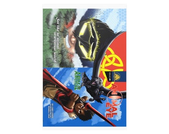 Comic Book Animal Eye collectibles, Original Animal Eye Comic Book Issue 1 Full cover Poster, Wall Decor comic book art