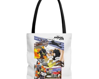 Animal Eye Comic Book collectibles, Original Animal Eye Comic Book Issue 1 Nagheed Battle Tote Bag
