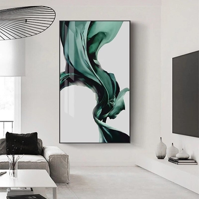 Emerald Green Wall Art Emerald Print Abstract Print Living Etsy