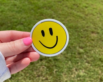 yellow smiley sticker