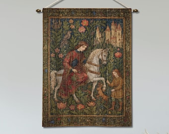 Mittelalterlicher Ritter-Wandteppich, Castlecore Art Wandbehang