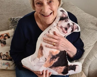 Custom Pet Photo Pillow: Dog Memorial Gift, Personalized Cushion