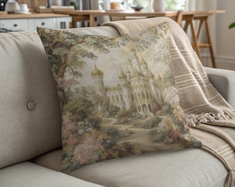 Coussin décoratif Château enchanté : Décoration d'intérieur féerique et fantaisiste